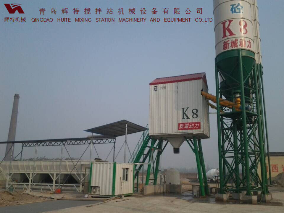 輝特混凝土攪拌站HZS50攪拌性能強，攪拌均勻、迅速，生產(chǎn)效率高