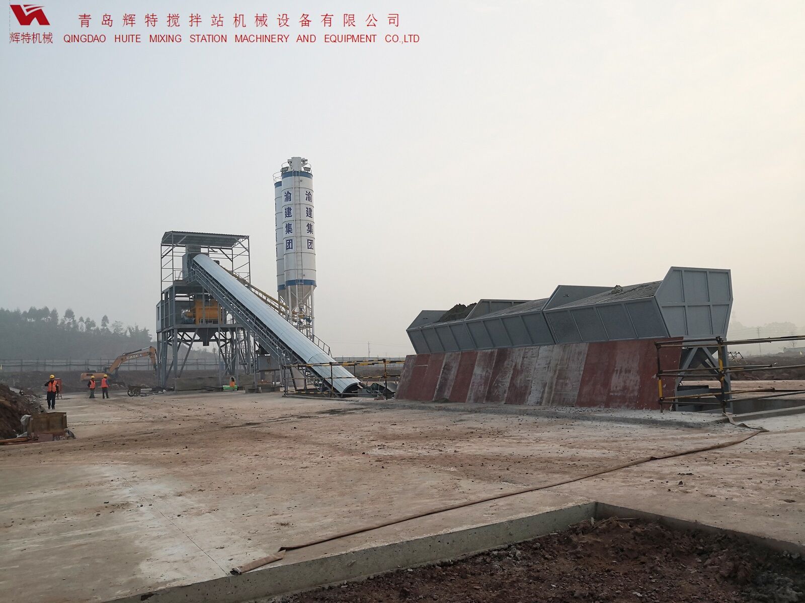 輝特混凝土攪拌站HZS120---保障工作人員安全，實(shí)現(xiàn)模塊化理念